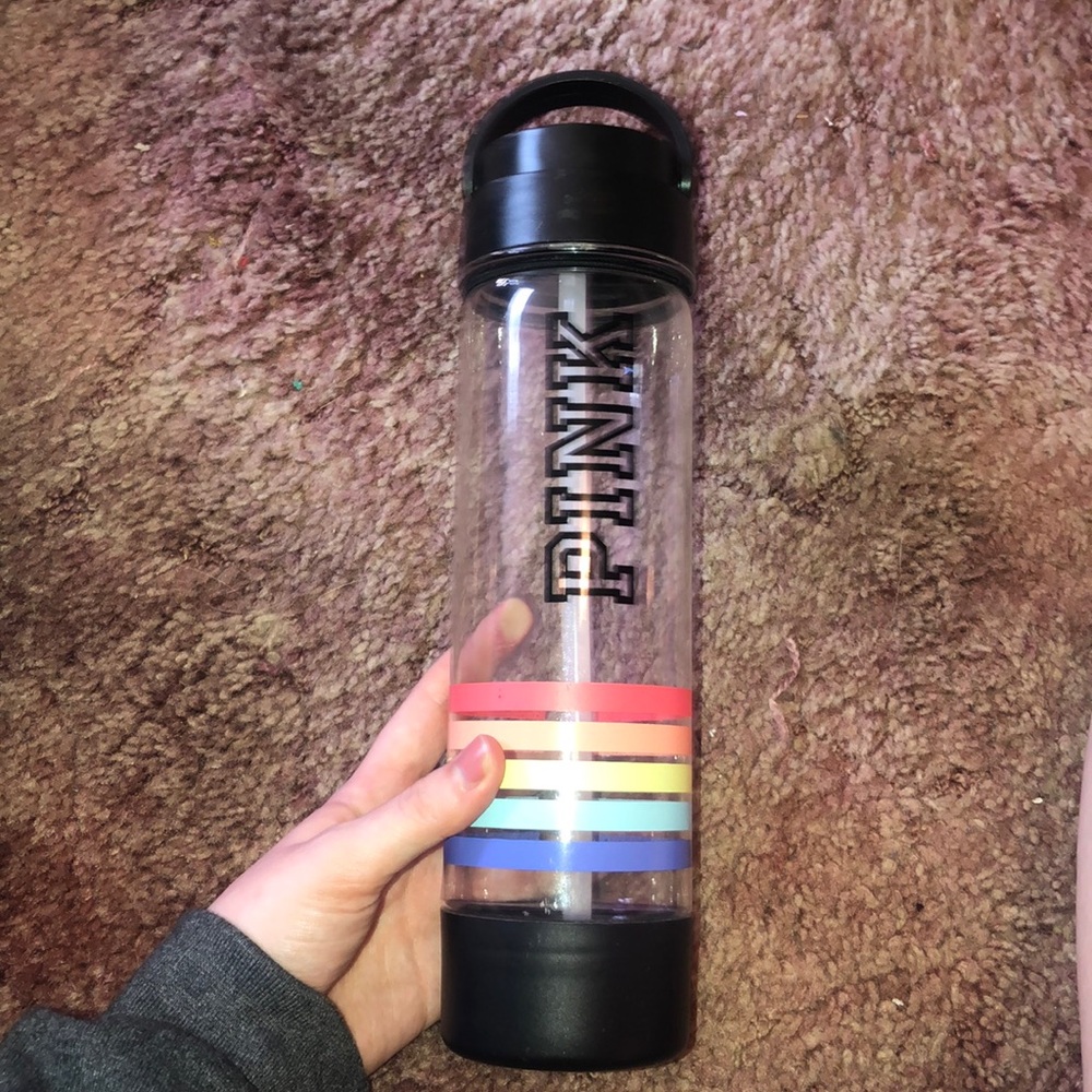 PINK water bottle with bottom snack storage